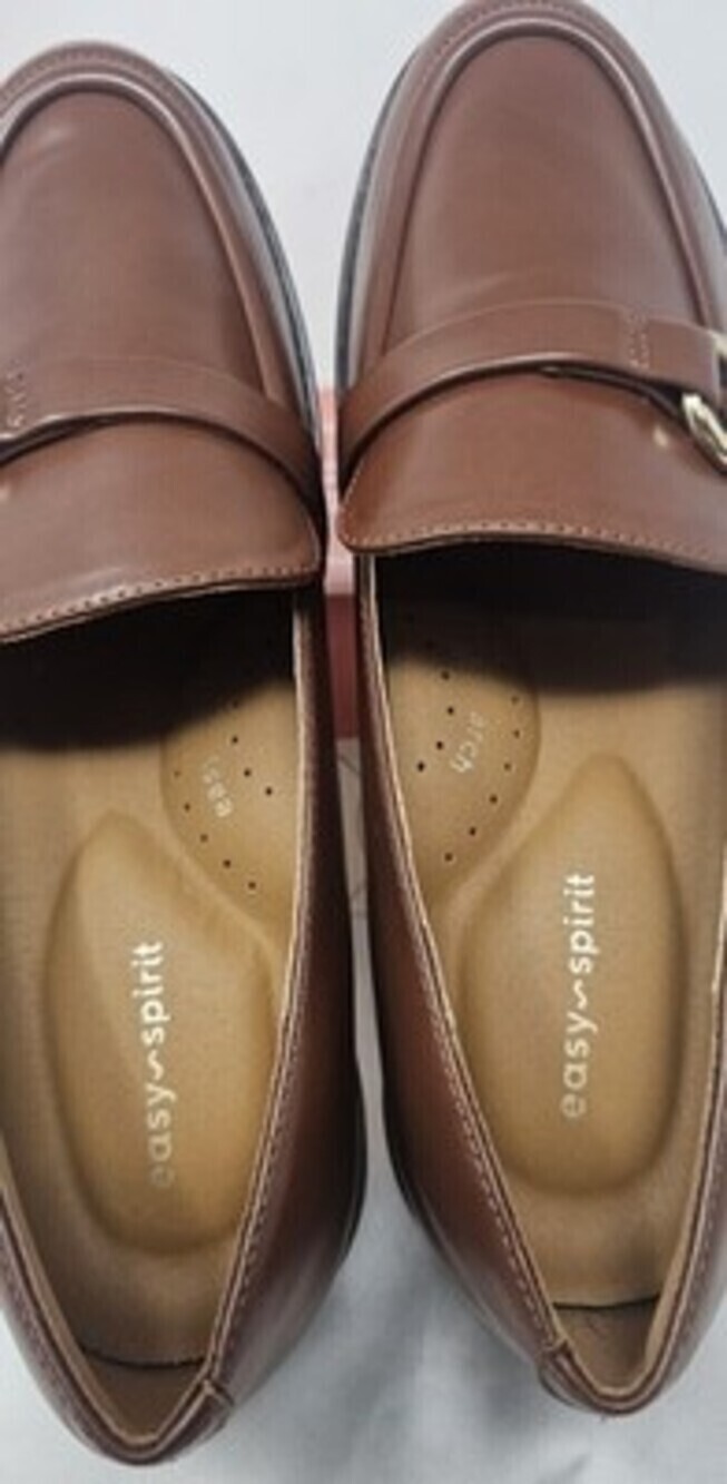 NIB Easy Spirit Jeane3 Women's Comfort Casual Loafers Brown Faux Leather Sz 10M - Picture 6 of 10